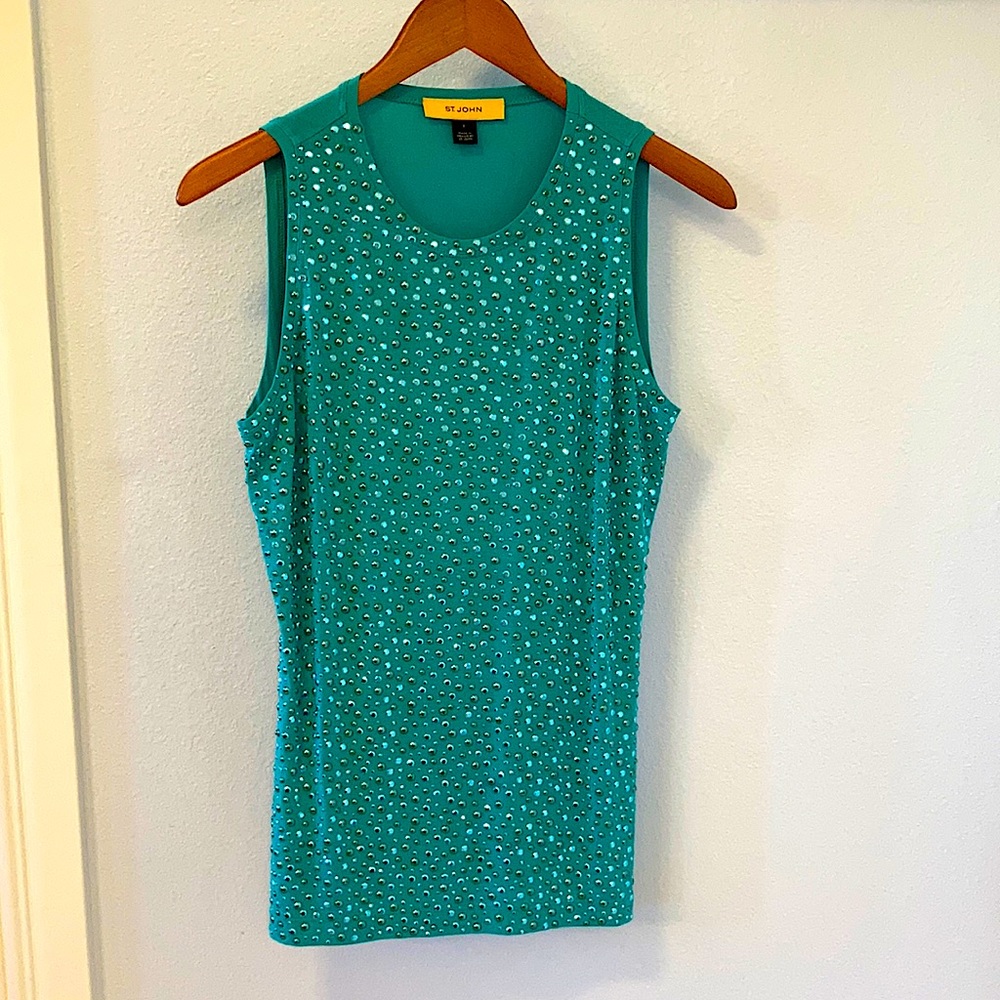 St John Sleeveless Stretch Blouse